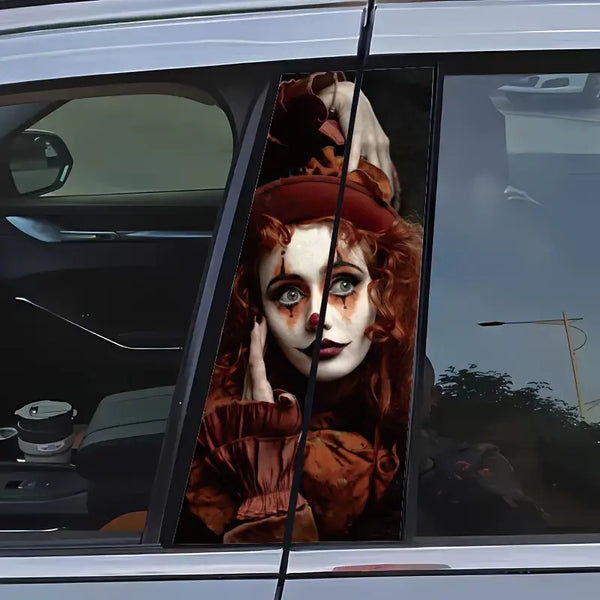 2 Pcs Cartoon Alien & Horror Themed Vinyl Car B-Pillar Sticker 03138cf0-b463-4580-b3b3-15f7eaf463f5