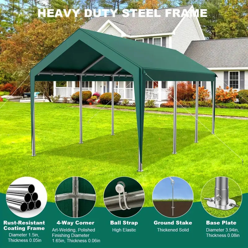 Heavy Duty Carport, Portable Car Canopy Garage 1720769638530-db0262096b9a46f0aaae39885cd798b1-goods