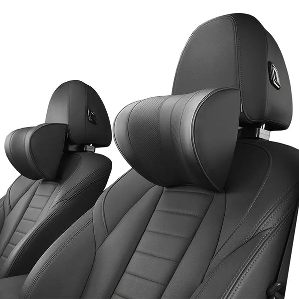 Car Neck Pillow For Driving Seat Car Headrest Pillow With Flexible Strap Black 1862447a-da93-4bbb-a249-5bda06bf5613