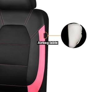 Universal Seat Covers — Full Set — Black / Pink