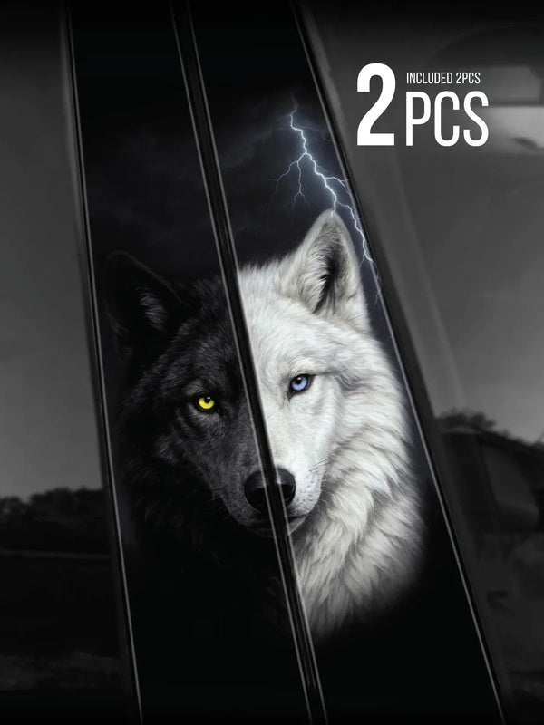 2Pcs Santa Muerte Door Post Stickers