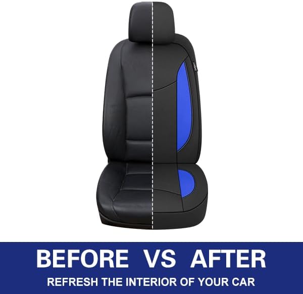 Universal Neoprene Seat Covers — Front Seat — Black / Blue