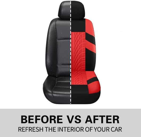 Universal Seat Covers — Front Seat — Black / Red