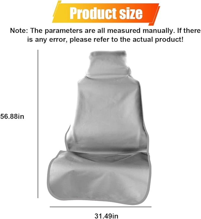 Universal Seat Covers — Front Seat — Gray