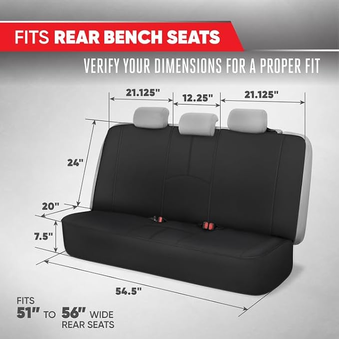 Pet Car Seat Protector — Rear Seat — Black
