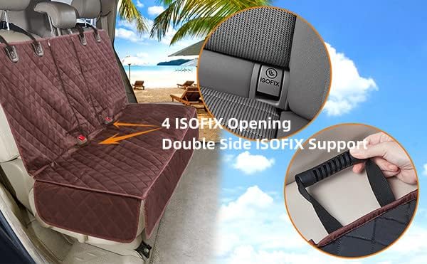 Pet Car Seat Protector — Coffee / Brown