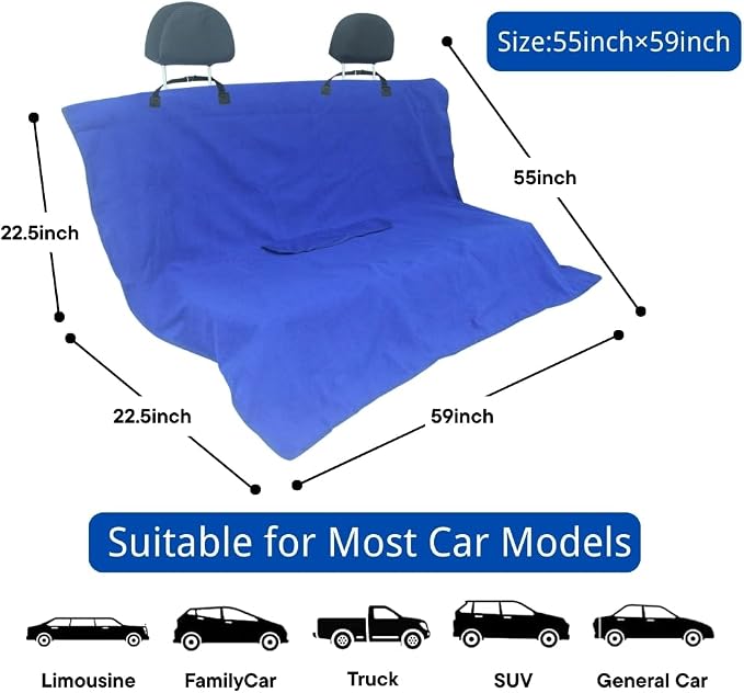 Car Seat Covers — Front Seat — Blue