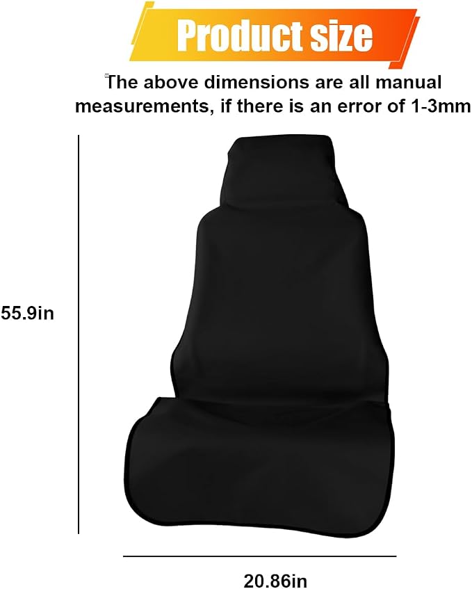 Universal Seat Covers — Front Seat — Black