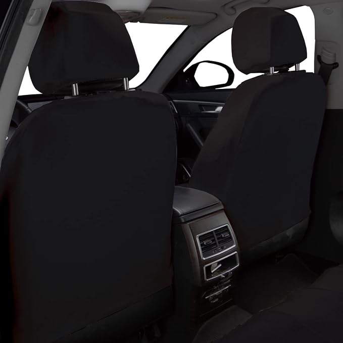 Fabric Car Seat Covers — Front Seat — Black