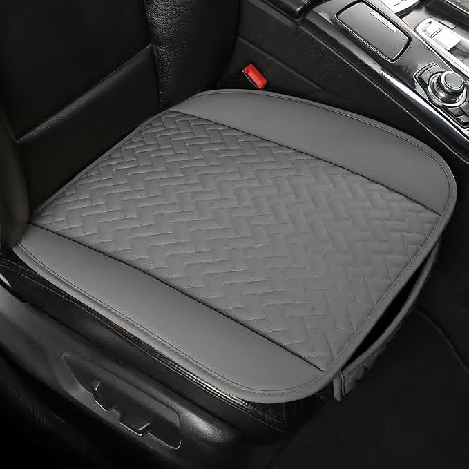 Faux Leather Car Seat Covers — Full Set — Gray