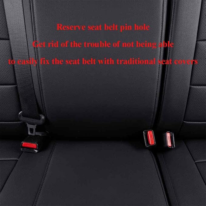 Faux Leather Seat Covers for Toyota Tacoma — Full Set — Black