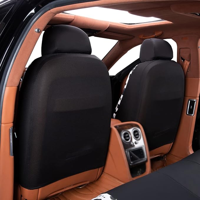 Faux Leather Car Seat Covers — Full Set — Black