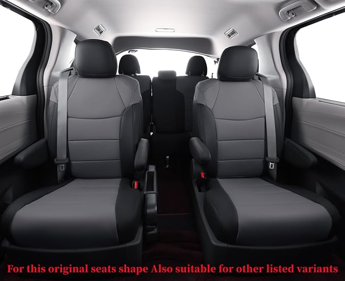 Seat Covers for Toyota Sienna — Full Set — Black / Gray