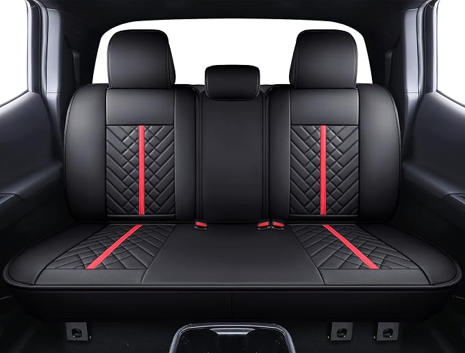 Seat Covers for Toyota Tacoma — Full Set — Black / Red