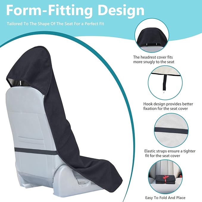 Universal Seat Covers — Front Seat — Black