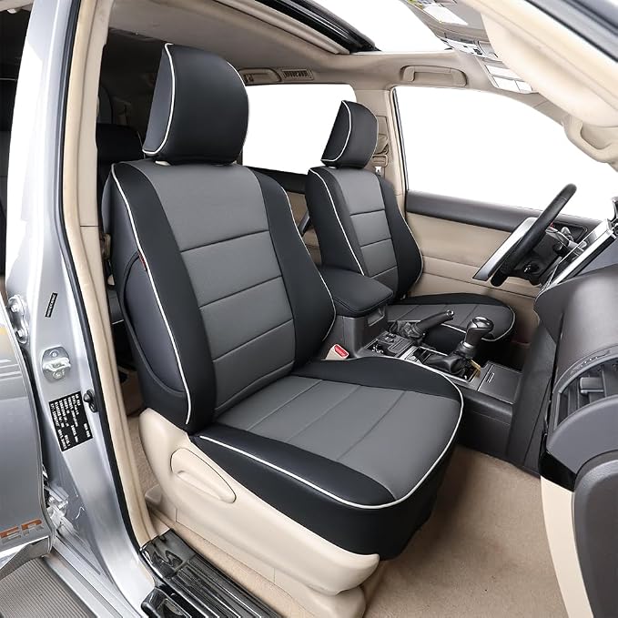 Faux Leather Seat Covers for Toyota 4Runner — Full Set — Black / Gray