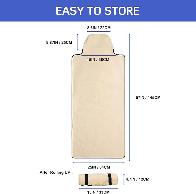Universal Seat Covers — Front Seat — Beige