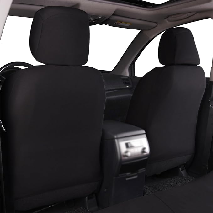 Fabric Car Seat Covers — Full Set — Black / Gray / Purple