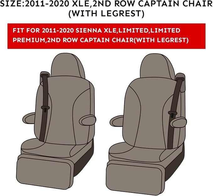 Seat Covers for Toyota Sienna — Full Set — Black / Red
