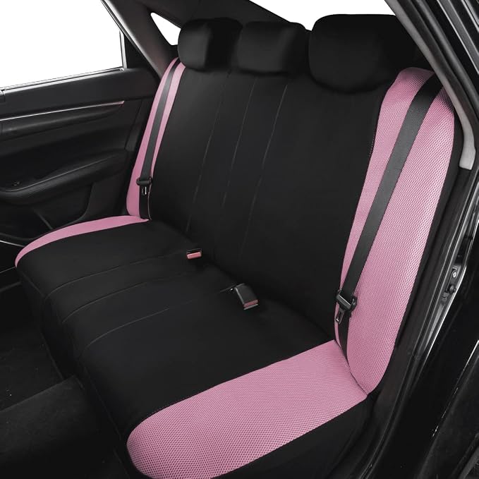 Universal Seat Covers — Full Set — Pink / Black