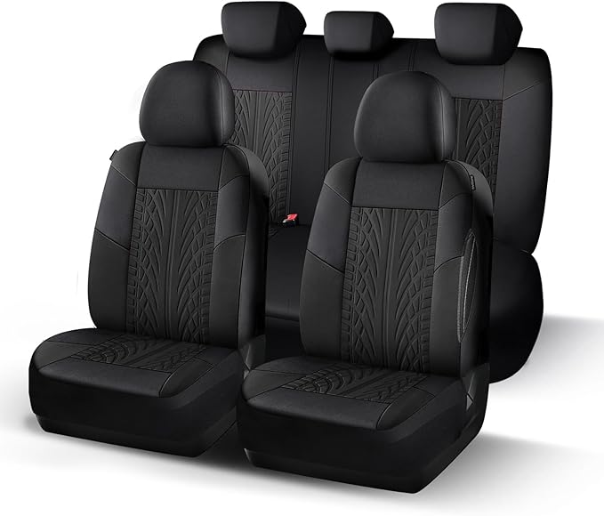 Universal Fabric Seat Covers — Full Set — Black