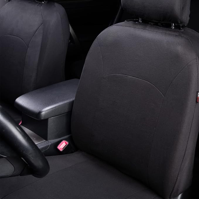 Fabric Car Seat Covers — Front Seat — Black