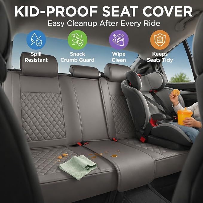 Universal Seat Covers — Full Set — Gray