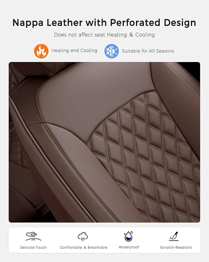 Universal Seat Covers — Full Set — Coffee