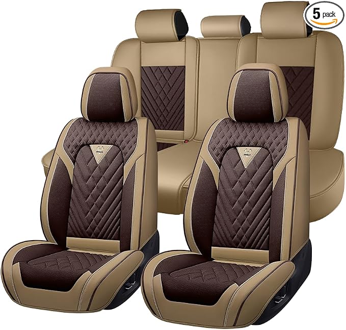 Seat Covers for Toyota Sequoia — Full Set — Brown / Beige