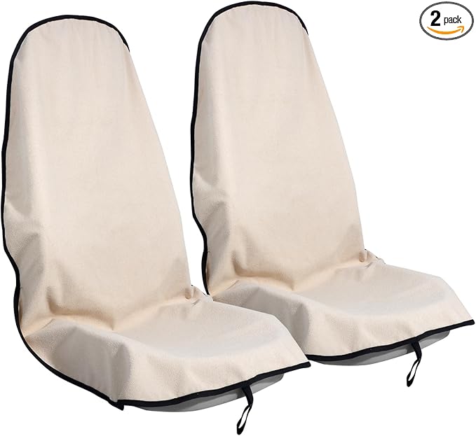 Car Seat Covers — Front Seat — White