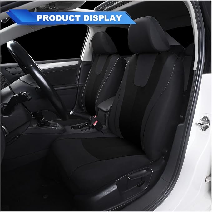 Universal Seat Covers — Front Seat — Black