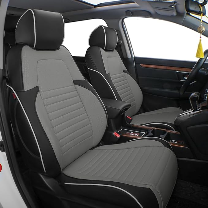 Faux Leather Seat Covers for Honda CR-V — Full Set — Black / Gray