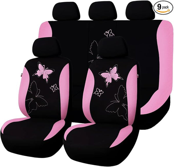 Universal Seat Covers โ Full Set โ Pink