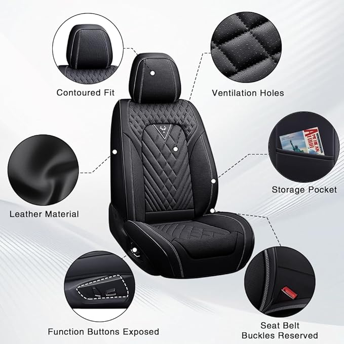 Seat Covers for Toyota Venza — Full Set — Black