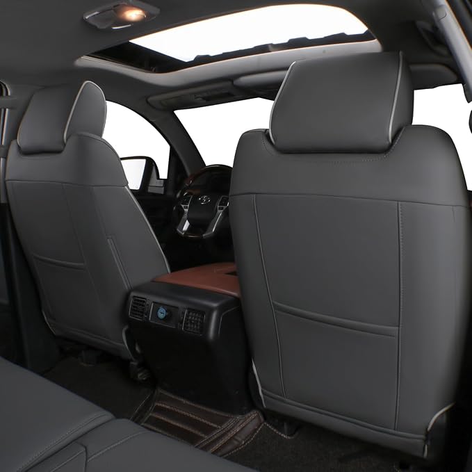 Faux Leather Seat Covers for Toyota Tacoma — Front Seat — Gray