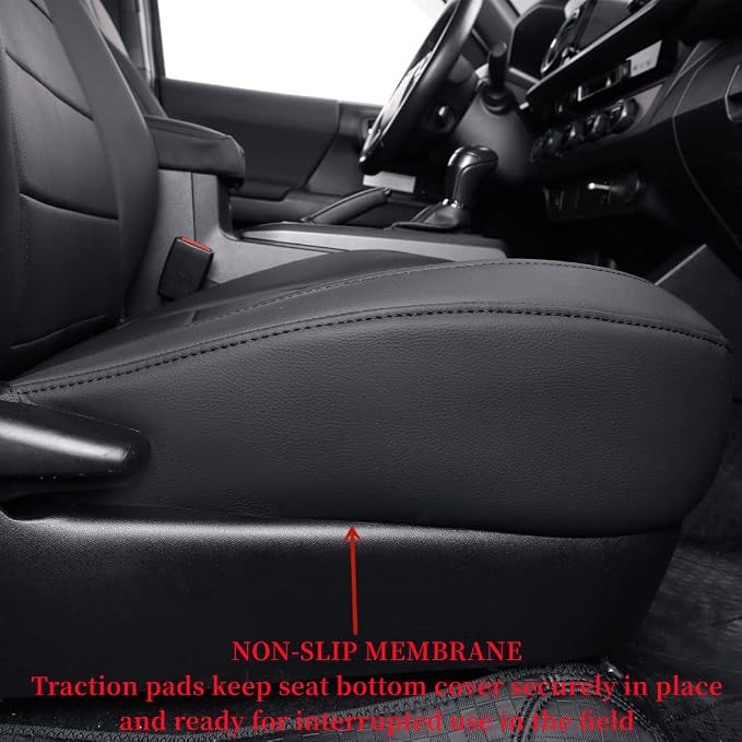 Faux Leather Seat Covers for Toyota Tacoma — Full Set — Black