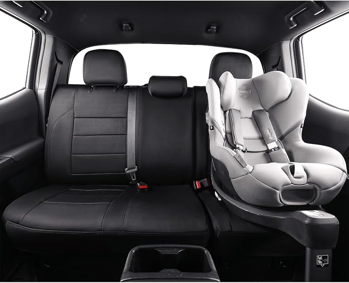 Neoprene Seat Covers for Toyota Tacoma — Rear Seat — Black