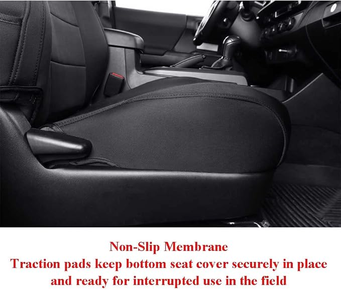 Neoprene Seat Covers for Toyota Tacoma — Front Seat — Black