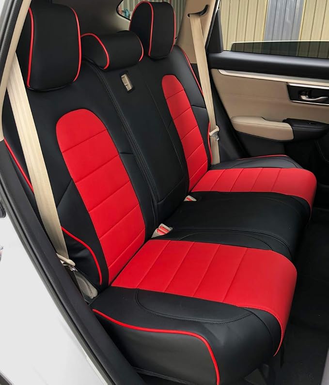 Faux Leather Seat Covers for Honda CR-V — Full Set — Red / Black
