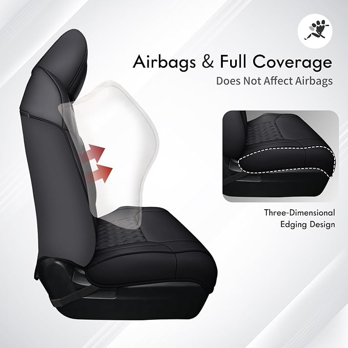 Seat Covers for Toyota Tacoma — Full Set — Black