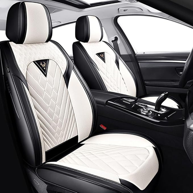 Seat Covers for Toyota C-HR — Front Seat — Cream / White