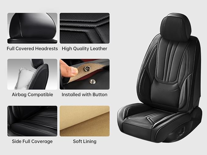 Universal Seat Covers — Full Set — Black