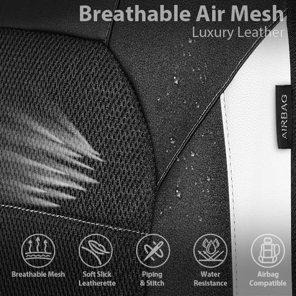 Universal Seat Covers — Front Seat — Black / White