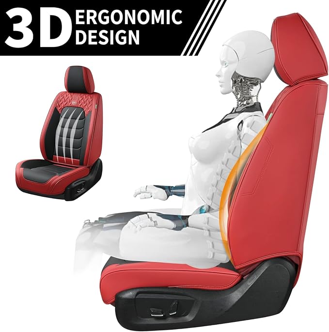 Universal Seat Covers — Front Seat — Red / Black