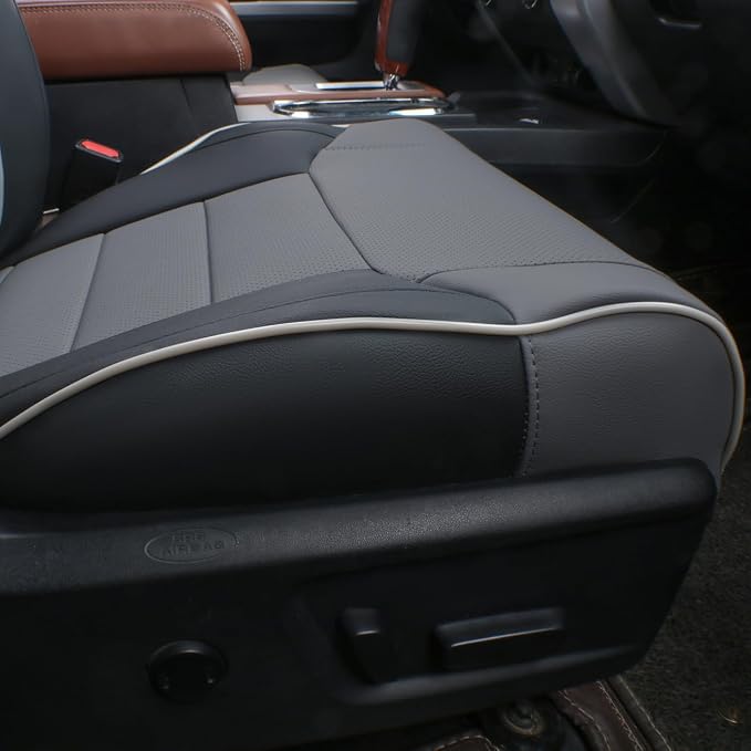 Faux Leather Seat Covers for Toyota Tacoma — Rear Seat — Black / Gray
