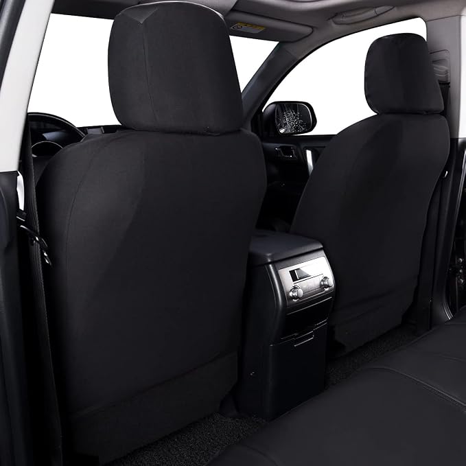 Faux Leather Car Seat Covers — Full Set — Black