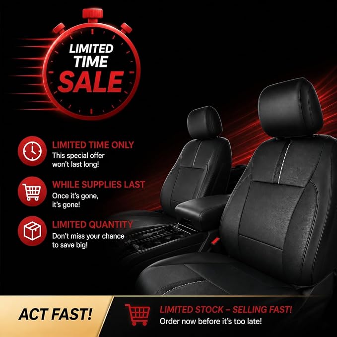Faux Leather Seat Covers for Ford F-150 — Full Set