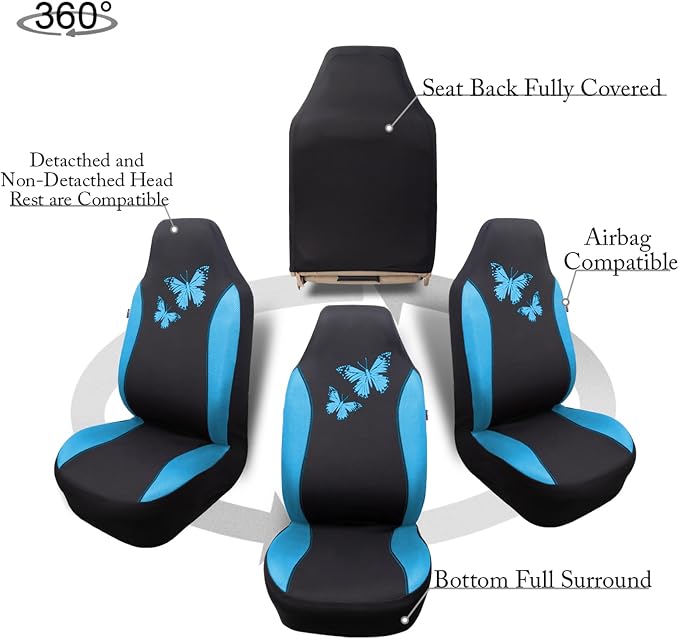 Universal Seat Covers — Front Seat — Blue
