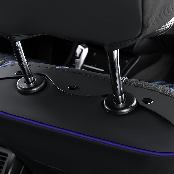 Universal Seat Covers — Front Seat — Black / Blue