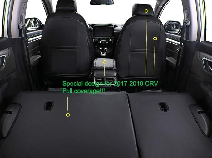Faux Leather Seat Covers for Honda CR-V — Full Set — Black